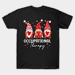 Occupational Therapy Valentines Day Gnomes Cool OT Therapist T-Shirt